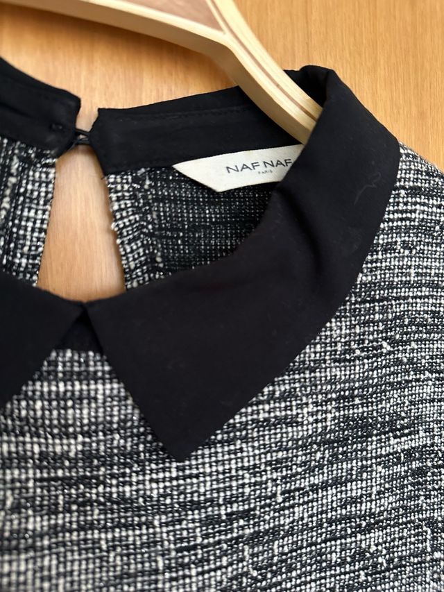 Vestido Naf Naf Negro y Gris