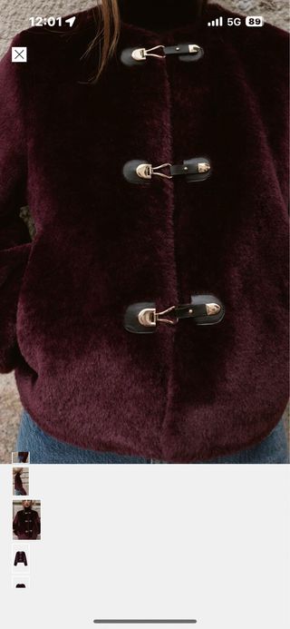 Chaqueta pelo Zara morada