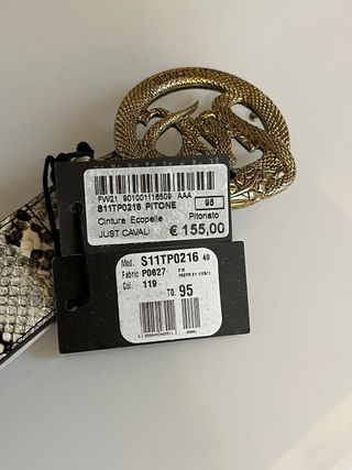 Cintura Just Cavalli Pitone Fibbia Serpente