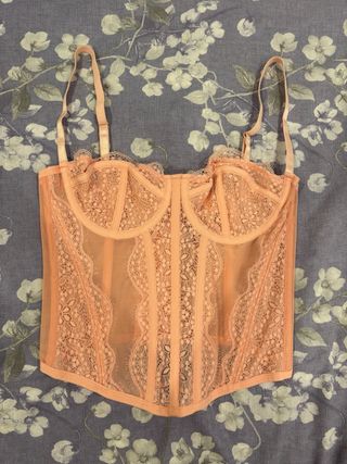 Corsé rosa palo encaje