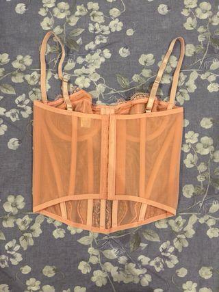 Corsé rosa palo encaje