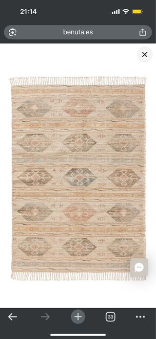 Tappeto in juta multicolore