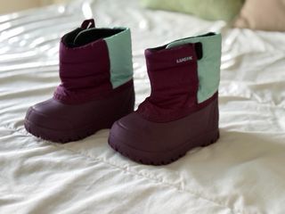 Botas nieve niña LUGIK moradas y turquesa
