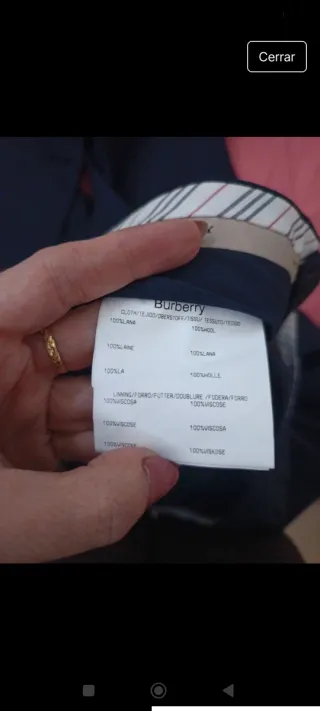 Traje Burberry Caballero Azul Oscuro