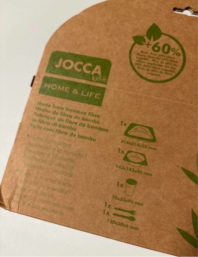 Vajilla Infantil Panda Jocca Bambú