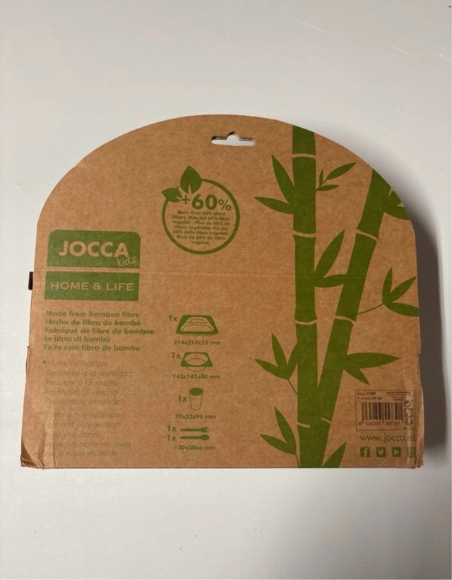 Vajilla Infantil Panda Jocca Bambú