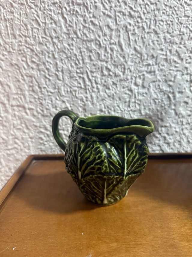 Juego de té verde con diseño de hojas