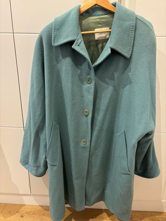 Abrigo CRISTAL mujer verde azulado