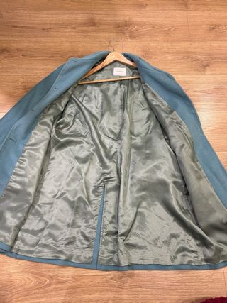 Abrigo CRISTAL mujer verde azulado