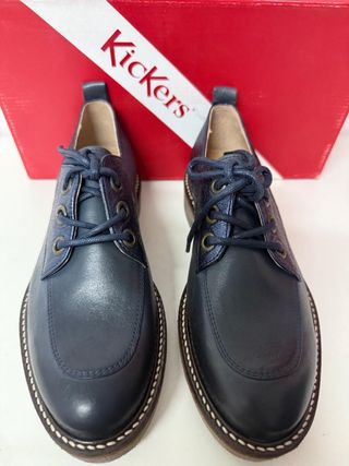 Zapatos Kickers Talla 37 Azul/Plata