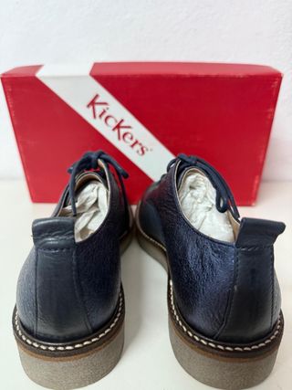 Zapatos Kickers Talla 37 Azul/Plata