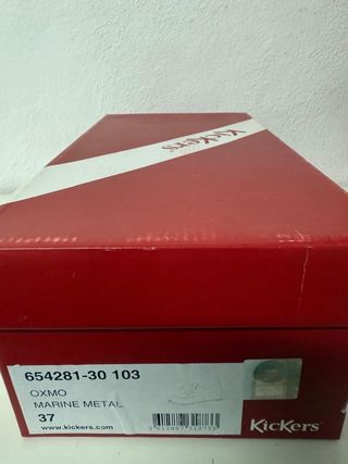 Zapatos Kickers Talla 37 Azul/Plata