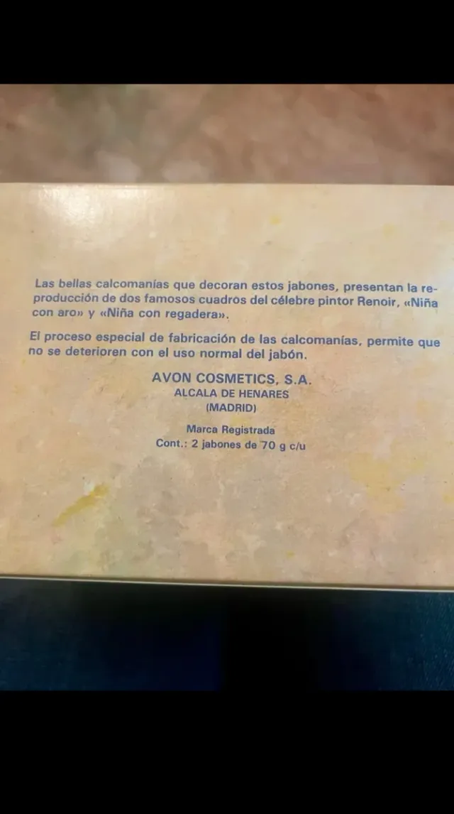 Estuche 2 jabones Avon vintage años 70