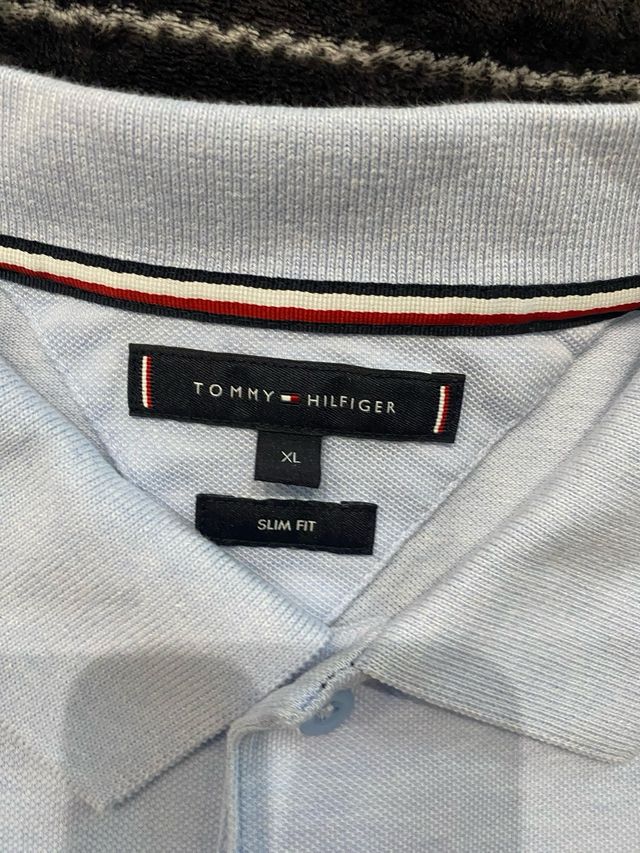 Polo Tommy Hilfiger Hombre Azul claro XL