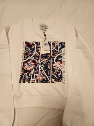 Sudadera Pepe Jeans Estampada Blanca