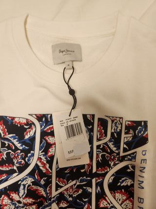 Sudadera Pepe Jeans Estampada Blanca