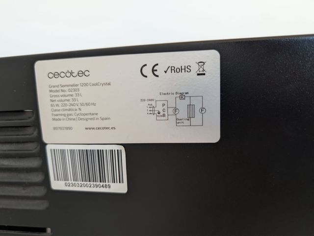 Vinoteca Cecotec 1200 CoolCrystal