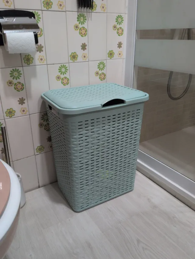 Cesto de ropa sucia de plástico