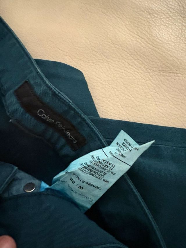 Pantaloni Calvin Klein Jeans Teal W32