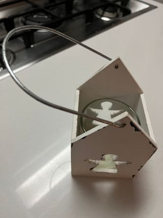 Addobbi di Natale - Portacandele casetta