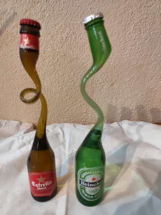 Bottiglie di birra decorative Estrella Damm Heineke