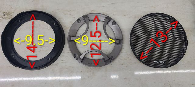 Rejillas Altavoz Hertz Negras (2 unidades)