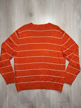 Jersey Lacoste Naranja Rayas Blancas Vintage
