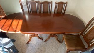 Mesa comedor madera con 6 sillas