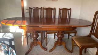Mesa comedor madera con 6 sillas