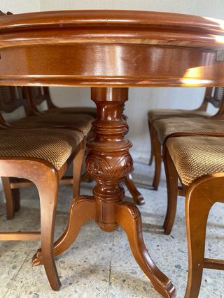 Mesa comedor madera con 6 sillas