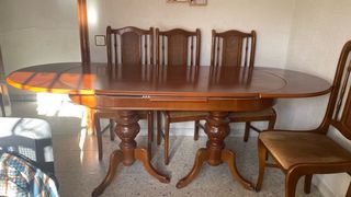 Mesa comedor madera con 6 sillas