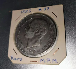 Monete MPM rare Alfonso XIII 1885 Stella 87