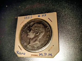 Monete MPM rare Alfonso XIII 1885 Stella 87