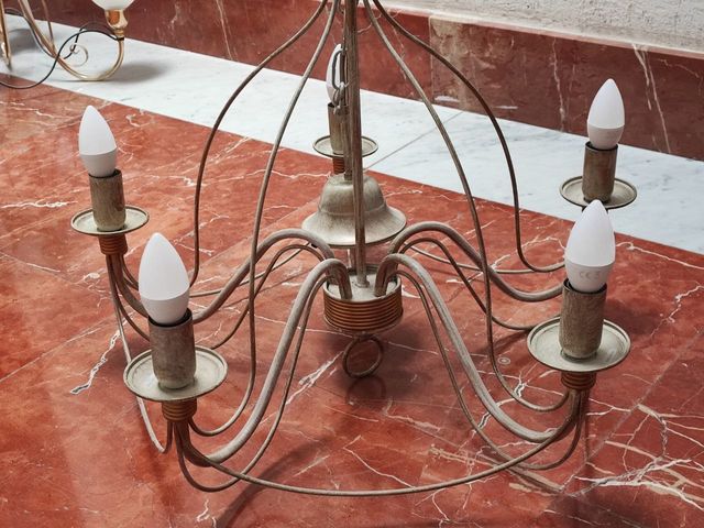 Lámpara de techo metal dorada