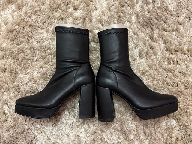 Botas tacón plataforma negras