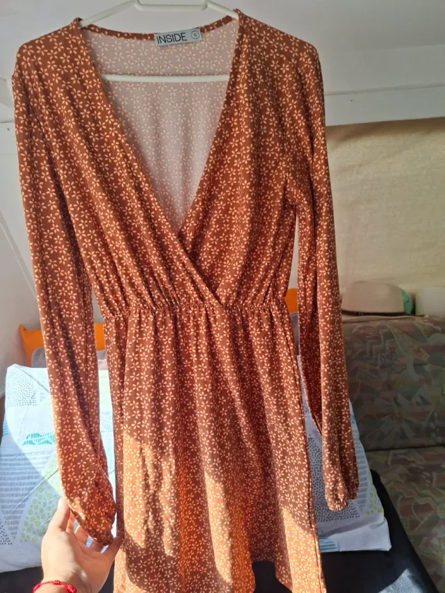 Vestido INSIDE estampado marrón