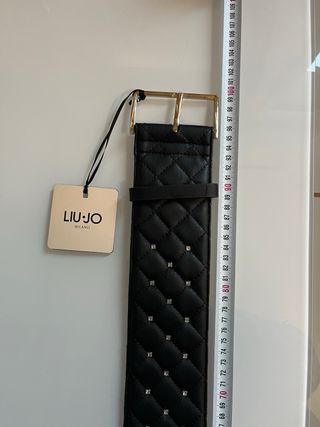 Cintura Liu Jo nera con borchie dorate