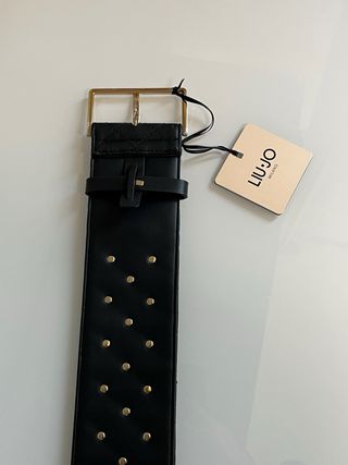 Cintura Liu Jo nera con borchie dorate