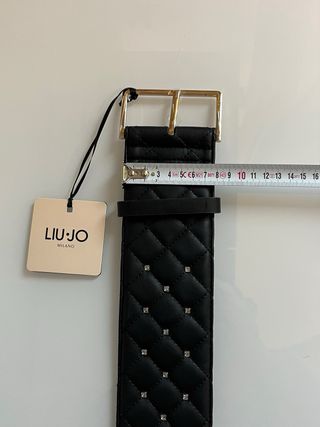 Cintura Liu Jo nera con borchie dorate