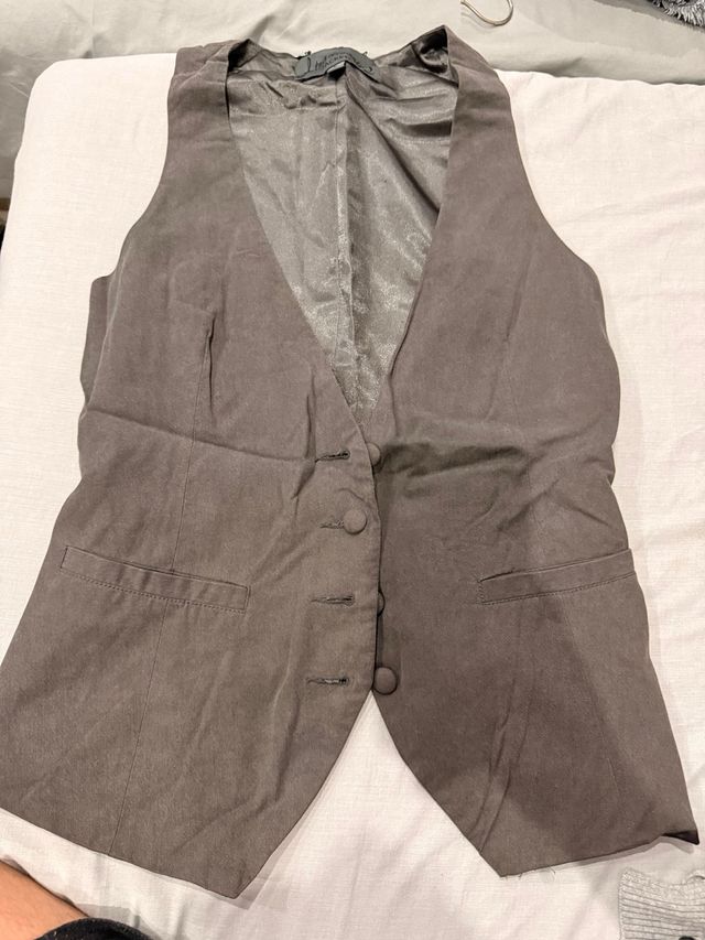 Chaleco de vestir mujer marrón