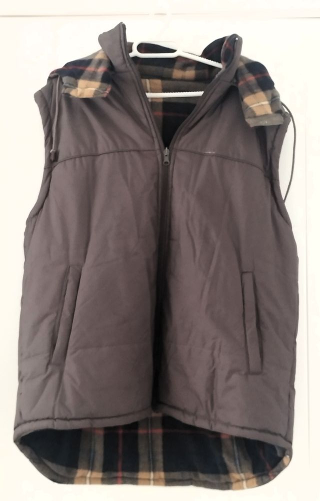 Chaleco reversible capucha XL hombre