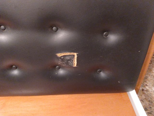 Cabecero de cama negro 135cm