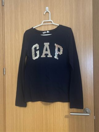 Camiseta GAP lentejuelas negra
