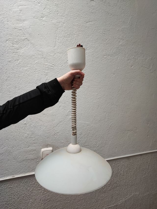 Lámpara de techo extensible cristal y plástico