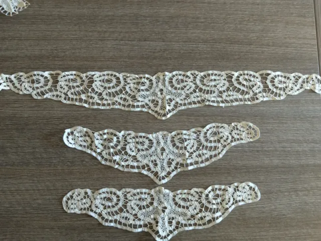 Set 3 pz Pizzo Cantù Tombolo Vintage