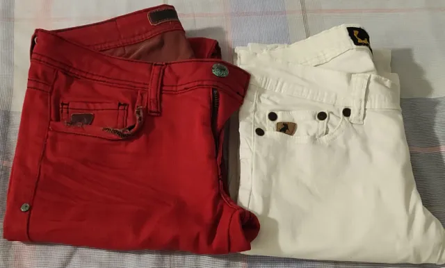 Pantalones Mujer Rojos y Blancos