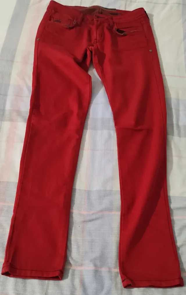 Pantalones Mujer Rojos y Blancos