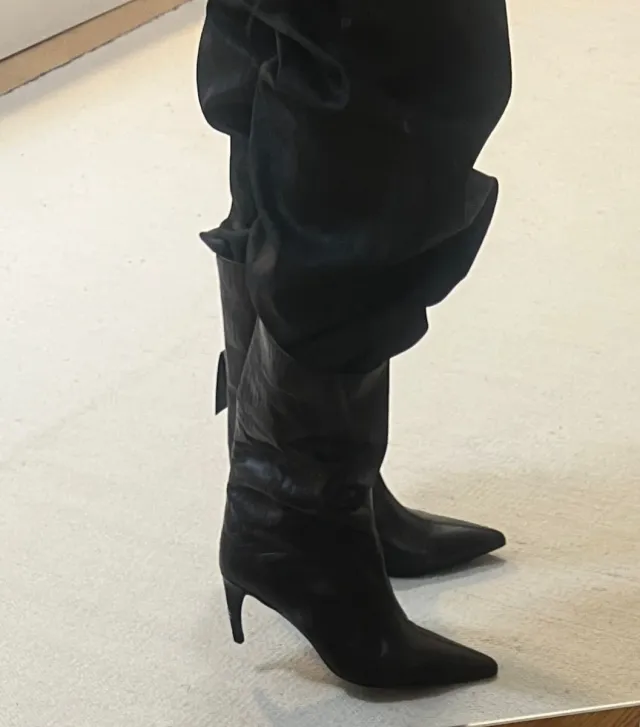 Botines Massimo Dutti Piel Tacón Marrón