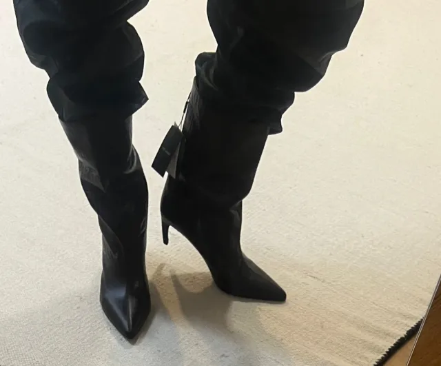 Botines Massimo Dutti Piel Tacón Marrón