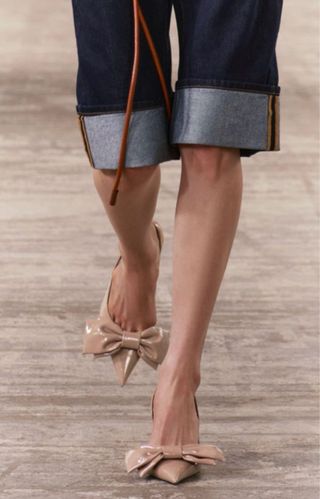 Zapatos Zara lazo beige/rosa Talla 38